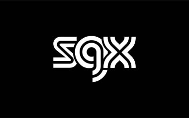 SGX Yaratıcı Eşsiz Modern Harf Logosu Tasarımı. Benzersiz bir harf dizaynına sahip stilize logo, soyut minimalist estetik ve modern cazibe sunar.