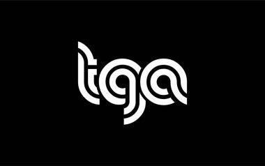 TGA Yaratıcı Eşsiz Modern Harf Logosu Tasarımı. Benzersiz bir harf dizaynına sahip stilize logo, soyut minimalist estetik ve modern cazibe sunar.