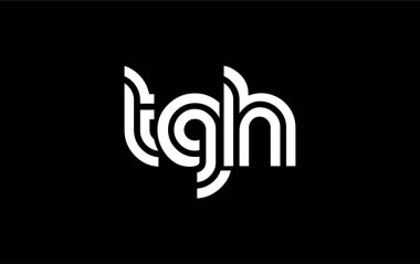 TGH Yaratıcı Eşsiz Modern Harf Logosu Tasarımı. Benzersiz bir harf dizaynına sahip stilize logo, soyut minimalist estetik ve modern cazibe sunar.