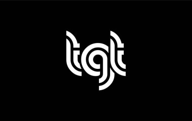 TGT Yaratıcı Eşsiz Modern Harf Logosu Tasarımı. Benzersiz bir harf dizaynına sahip stilize logo, soyut minimalist estetik ve modern cazibe sunar.
