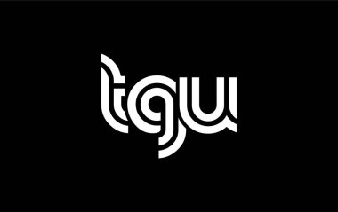 TGU Yaratıcı Eşsiz Modern Harf Logosu Tasarımı. Benzersiz bir harf dizaynına sahip stilize logo, soyut minimalist estetik ve modern cazibe sunar.