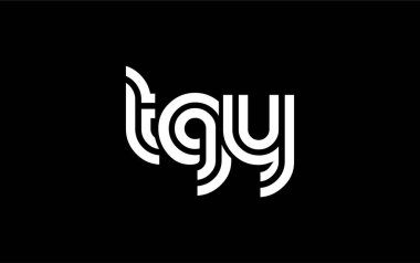 TGY Yaratıcı Eşsiz Modern Harf Logosu Tasarımı. Benzersiz bir harf dizaynına sahip stilize logo, soyut minimalist estetik ve modern cazibe sunar.