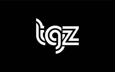 TGZ Yaratıcı Eşsiz Modern Harf Logosu Tasarımı. Benzersiz bir harf dizaynına sahip stilize logo, soyut minimalist estetik ve modern cazibe sunar.