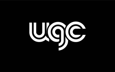 UGC Yaratıcı Eşsiz Modern Harf Logosu Tasarımı. Benzersiz bir harf dizaynına sahip stilize logo, soyut minimalist estetik ve modern cazibe sunar.