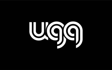 UGQ Yaratıcı Eşsiz Modern Harf Logosu Tasarımı. Benzersiz bir harf dizaynına sahip stilize logo, soyut minimalist estetik ve modern cazibe sunar.