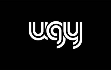 Çirkin Yaratıcı Eşsiz Modern Harf Logosu Tasarımı. Benzersiz bir harf dizaynına sahip stilize logo, soyut minimalist estetik ve modern cazibe sunar.