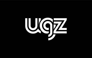 UGZ Yaratıcı Eşsiz Modern Harf Logosu Tasarımı. Benzersiz bir harf dizaynına sahip stilize logo, soyut minimalist estetik ve modern cazibe sunar.
