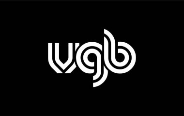 VGB Yaratıcı Eşsiz Modern Harf Logosu Tasarımı. Benzersiz bir harf dizaynına sahip stilize logo, soyut minimalist estetik ve modern cazibe sunar.