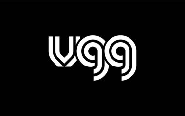 VGG Yaratıcı Eşsiz Modern Harf Logosu Tasarımı. Benzersiz bir harf dizaynına sahip stilize logo, soyut minimalist estetik ve modern cazibe sunar.