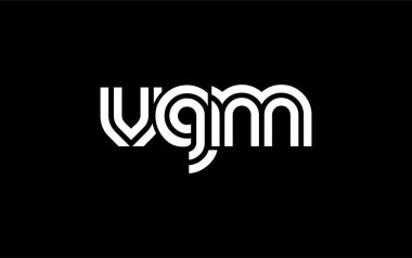VGM Yaratıcı Eşsiz Modern Harf Logosu Tasarımı. Benzersiz bir harf dizaynına sahip stilize logo, soyut minimalist estetik ve modern cazibe sunar.