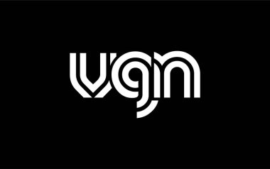 VGN Yaratıcı Eşsiz Modern Harf Logosu Tasarımı. Benzersiz bir harf dizaynına sahip stilize logo, soyut minimalist estetik ve modern cazibe sunar.