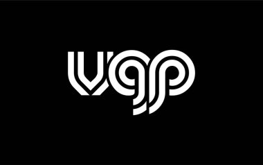 VGP Yaratıcı Eşsiz Modern Harf Logosu Tasarımı. Benzersiz bir harf dizaynına sahip stilize logo, soyut minimalist estetik ve modern cazibe sunar.