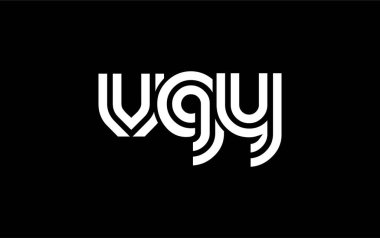 VGY Yaratıcı Eşsiz Modern Harf Logosu Tasarımı. Benzersiz bir harf dizaynına sahip stilize logo, soyut minimalist estetik ve modern cazibe sunar.