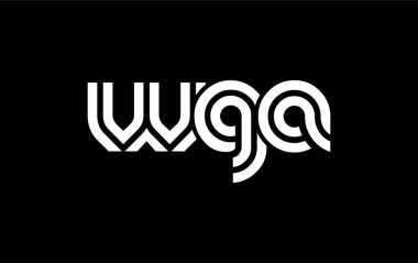 WGA Yaratıcı Eşsiz Modern Harf Logosu Tasarımı. Benzersiz bir harf dizaynına sahip stilize logo, soyut minimalist estetik ve modern cazibe sunar.