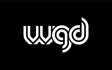 WGD Yaratıcı Eşsiz Modern Harf Logosu Tasarımı. Benzersiz bir harf dizaynına sahip stilize logo, soyut minimalist estetik ve modern cazibe sunar.