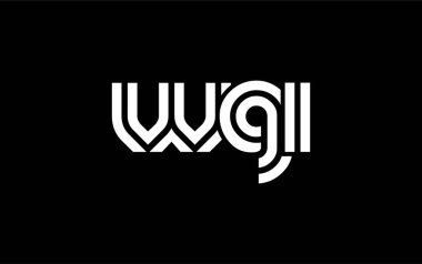 WGI Yaratıcı Eşsiz Modern Harf Logosu Tasarımı. Benzersiz bir harf dizaynına sahip stilize logo, soyut minimalist estetik ve modern cazibe sunar.