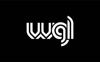 WGL Yaratıcı Eşsiz Modern Harf Logosu Tasarımı. Benzersiz bir harf dizaynına sahip stilize logo, soyut minimalist estetik ve modern cazibe sunar.