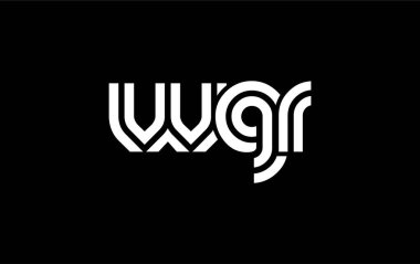 WGR Yaratıcı Eşsiz Modern Harf Logosu Tasarımı. Benzersiz bir harf dizaynına sahip stilize logo, soyut minimalist estetik ve modern cazibe sunar.