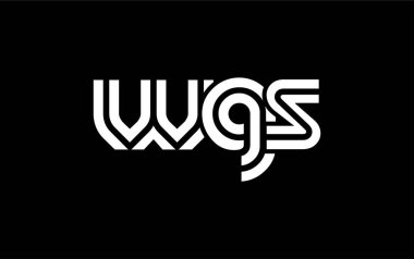 WGS Yaratıcı Eşsiz Modern Harf Logosu Tasarımı. Benzersiz bir harf dizaynına sahip stilize logo, soyut minimalist estetik ve modern cazibe sunar.