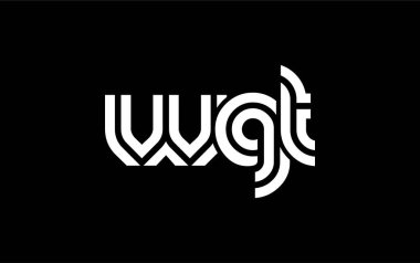 WGT Yaratıcı Eşsiz Modern Harf Logosu Tasarımı. Benzersiz bir harf dizaynına sahip stilize logo, soyut minimalist estetik ve modern cazibe sunar.