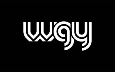 WGY Yaratıcı Eşsiz Modern Harf Logosu Tasarımı. Benzersiz bir harf dizaynına sahip stilize logo, soyut minimalist estetik ve modern cazibe sunar.