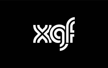 XGF Yaratıcı Eşsiz Modern Harf Logosu Tasarımı. Benzersiz bir harf dizaynına sahip stilize logo, soyut minimalist estetik ve modern cazibe sunar.