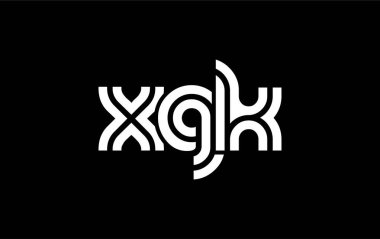 XGK Yaratıcı Eşsiz Modern Harf Logosu Tasarımı. Benzersiz bir harf dizaynına sahip stilize logo, soyut minimalist estetik ve modern cazibe sunar.