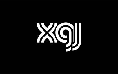 XGJ Yaratıcı Eşsiz Modern Harf Logosu Tasarımı. Benzersiz bir harf dizaynına sahip stilize logo, soyut minimalist estetik ve modern cazibe sunar.