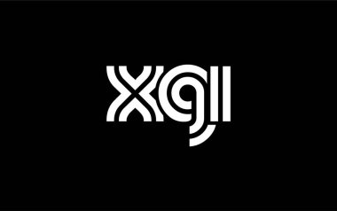 XGI Yaratıcı Eşsiz Modern Harf Logosu Tasarımı. Benzersiz bir harf dizaynına sahip stilize logo, soyut minimalist estetik ve modern cazibe sunar.