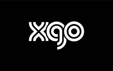 XGO Yaratıcı Eşsiz Modern Harf Logosu Tasarımı. Benzersiz bir harf dizaynına sahip stilize logo, soyut minimalist estetik ve modern cazibe sunar.