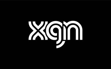 XGN Yaratıcı Eşsiz Modern Harf Logosu Tasarımı. Benzersiz bir harf dizaynına sahip stilize logo, soyut minimalist estetik ve modern cazibe sunar.