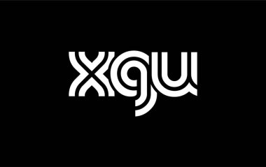 XGU Yaratıcı Eşsiz Modern Harf Logosu Tasarımı. Benzersiz bir harf dizaynına sahip stilize logo, soyut minimalist estetik ve modern cazibe sunar.