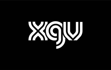 XGV Yaratıcı Eşsiz Modern Harf Logosu Tasarımı. Benzersiz bir harf dizaynına sahip stilize logo, soyut minimalist estetik ve modern cazibe sunar.