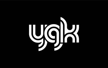 YGK Yaratıcı Eşsiz Modern Harf Logosu Tasarımı. Benzersiz bir harf dizaynına sahip stilize logo, soyut minimalist estetik ve modern cazibe sunar.