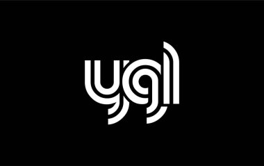 YGL Yaratıcı Eşsiz Modern Harf Logosu Tasarımı. Benzersiz bir harf dizaynına sahip stilize logo, soyut minimalist estetik ve modern cazibe sunar.