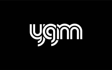 YGM Yaratıcı Eşsiz Modern Harf Logosu Tasarımı. Benzersiz bir harf dizaynına sahip stilize logo, soyut minimalist estetik ve modern cazibe sunar.