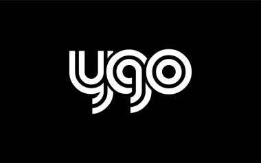 YGO Yaratıcı Eşsiz Modern Harf Logosu Tasarımı. Benzersiz bir harf dizaynına sahip stilize logo, soyut minimalist estetik ve modern cazibe sunar.