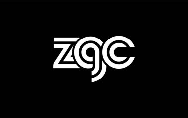 ZGC Yaratıcı Eşsiz Modern Harf Logosu Tasarımı. Benzersiz bir harf dizaynına sahip stilize logo, soyut minimalist estetik ve modern cazibe sunar.