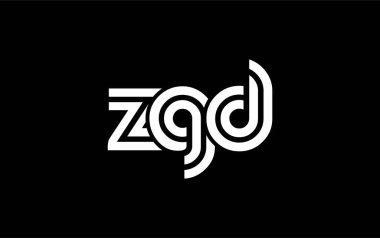 ZGD Yaratıcı Eşsiz Modern Harf Logosu Tasarımı. Benzersiz bir harf dizaynına sahip stilize logo, soyut minimalist estetik ve modern cazibe sunar.