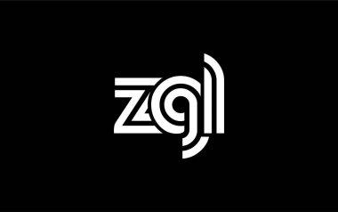 ZGL Yaratıcı Eşsiz Modern Harf Logosu Tasarımı. Benzersiz bir harf dizaynına sahip stilize logo, soyut minimalist estetik ve modern cazibe sunar.
