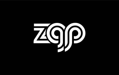 ZGP Yaratıcı Eşsiz Modern Harf Logosu Tasarımı. Benzersiz bir harf dizaynına sahip stilize logo, soyut minimalist estetik ve modern cazibe sunar.