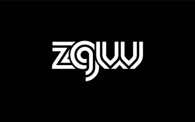 ZGW Yaratıcı Eşsiz Modern Harf Logosu Tasarımı. Benzersiz bir harf dizaynına sahip stilize logo, soyut minimalist estetik ve modern cazibe sunar.