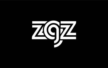 ZGZ Yaratıcı Eşsiz Modern Harf Logosu Tasarımı. Benzersiz bir harf dizaynına sahip stilize logo, soyut minimalist estetik ve modern cazibe sunar.