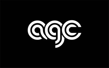 AGC Yaratıcı Eşsiz Modern Harf Logosu Tasarımı. Benzersiz bir harf dizaynına sahip stilize logo, soyut minimalist estetik ve modern cazibe sunar.