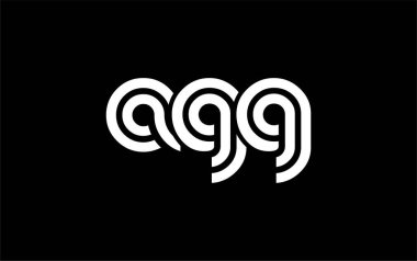 AGG Yaratıcı Eşsiz Modern Harf Logosu Tasarımı. Benzersiz bir harf dizaynına sahip stilize logo, soyut minimalist estetik ve modern cazibe sunar.