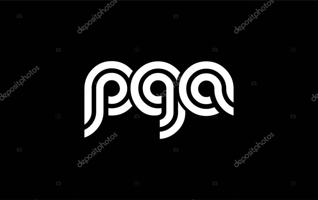 PGA Creative Unique Modern Letter Logo Design. Stylized logo featuring a unique letter design, presenting abstract minimalist aesthetics and modern appeal.