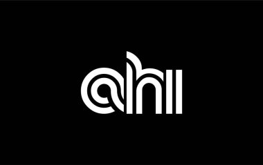AHI Yaratıcı Eşsiz Modern Harf Logosu Tasarımı. Benzersiz bir harf dizaynına sahip stilize logo, soyut minimalist estetik ve modern cazibe sunar.