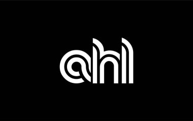 AHL Yaratıcı Eşsiz Modern Harf Logosu Tasarımı. Benzersiz bir harf dizaynına sahip stilize logo, soyut minimalist estetik ve modern cazibe sunar.