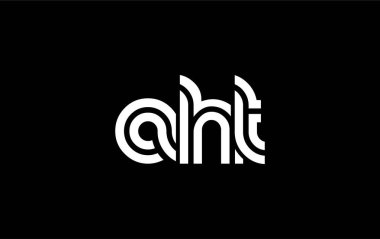 AHT Yaratıcı Eşsiz Modern Harf Logosu Tasarımı. Benzersiz bir harf dizaynına sahip stilize logo, soyut minimalist estetik ve modern cazibe sunar.