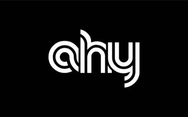AHY Yaratıcı Eşsiz Modern Harf Logosu Tasarımı. Benzersiz bir harf dizaynına sahip stilize logo, soyut minimalist estetik ve modern cazibe sunar.